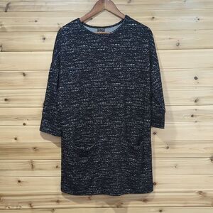 Clara Sun Woo Top Womens XS Black Tunic with Pockets Art Classic